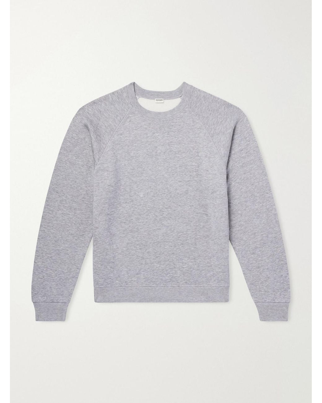 Totême Gray Cotton And Silk-Blend Jersey Sweater for men