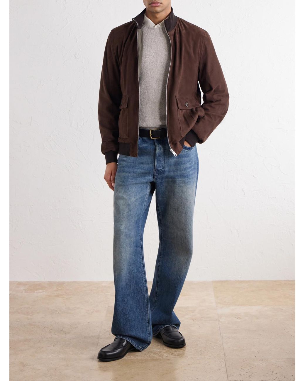 Valstar Brown Reversible Suede Jacket for men