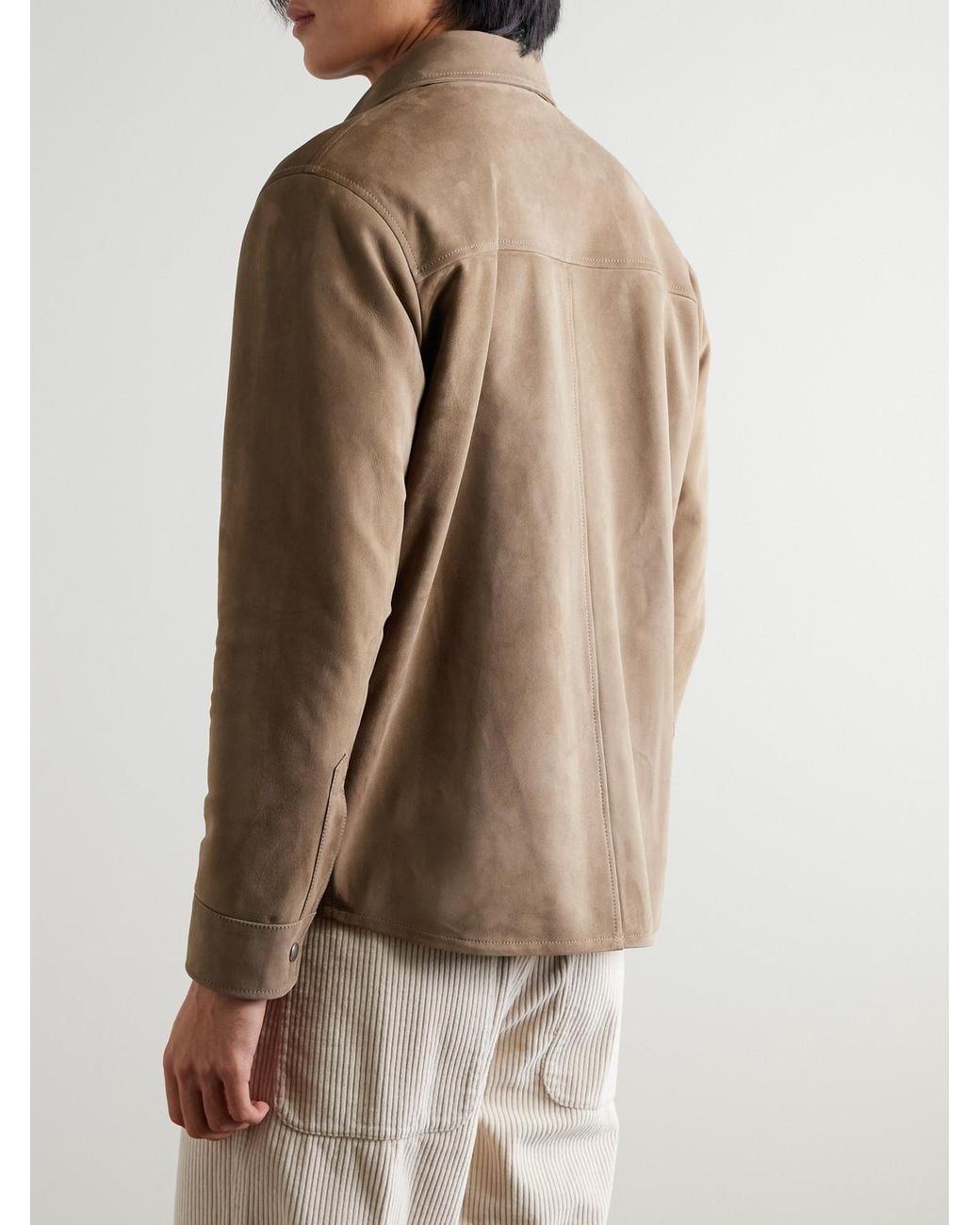 Loro Piana Natural Kim Suede Overshirt for men