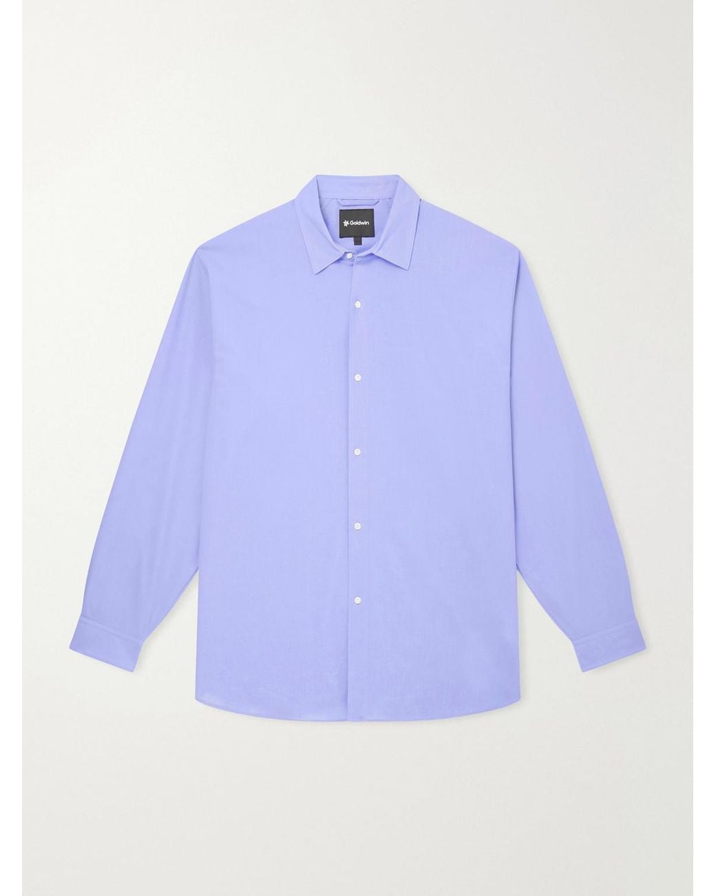 Goldwin Blue Wool-Fresco Shirt for men