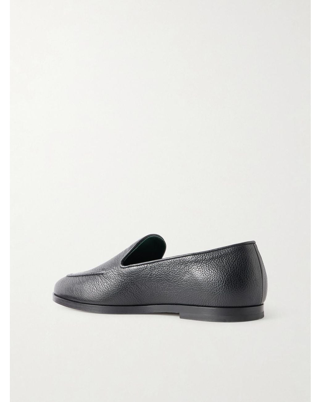 VINNY'S Black Marcel Full-grain Leather Loafers for men