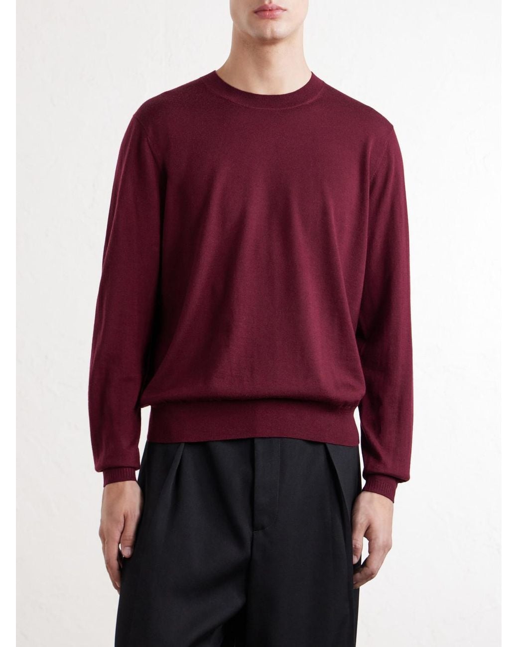 Dries Van Noten Red Merino Wool Sweater for men