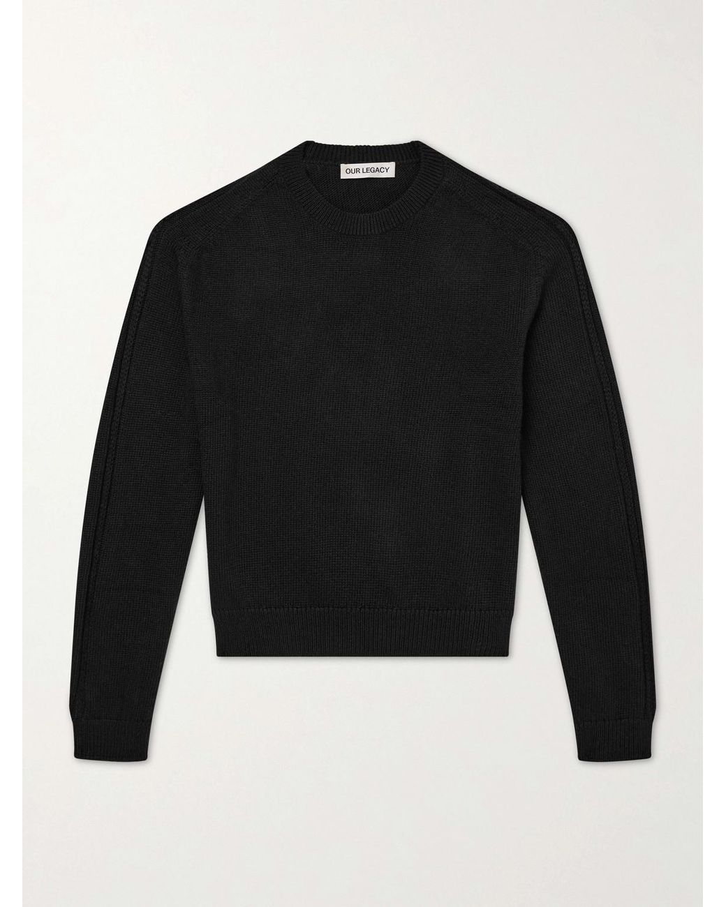 Our Legacy Black Knitted Cotton Sweater for men
