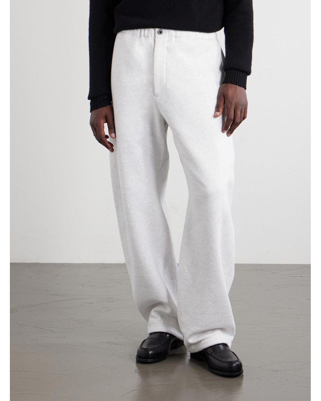 Sacai White Straight-leg Cotton-jersey Sweatpants for men