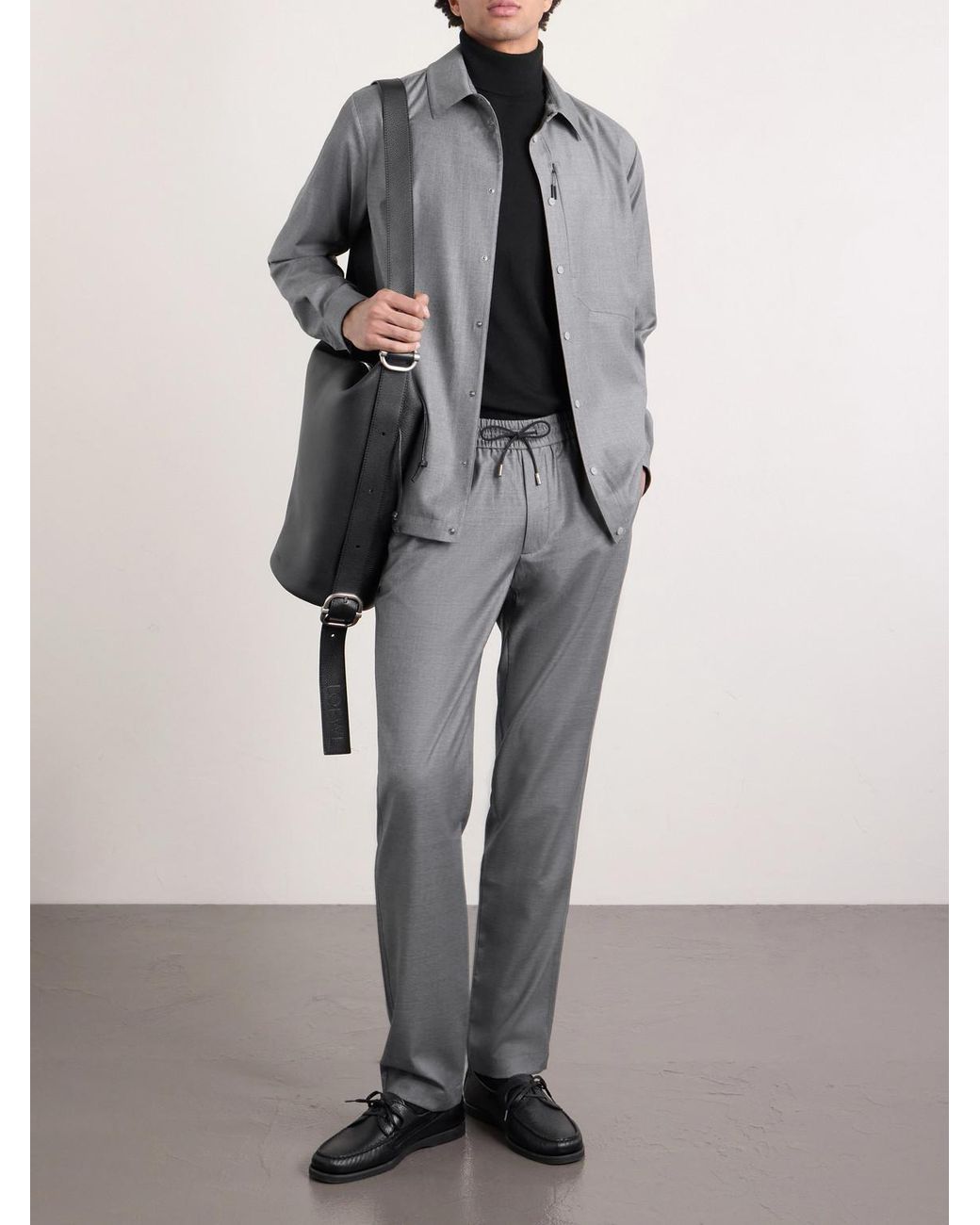 Sease Gray New Gate Virgin Wool Shirt for men