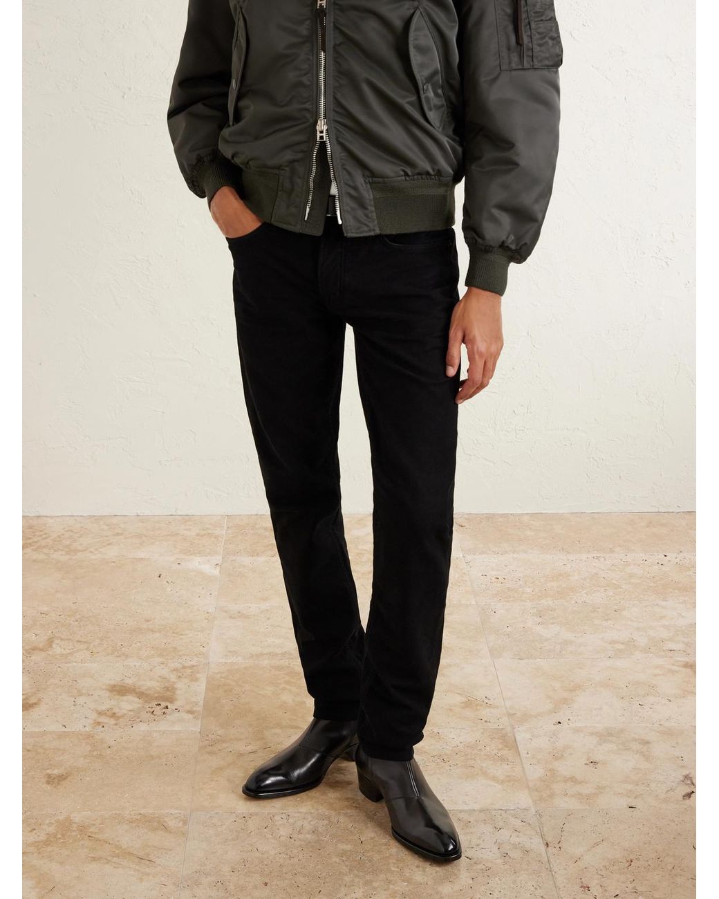 Tom Ford Black Vincent Leather Boots for men