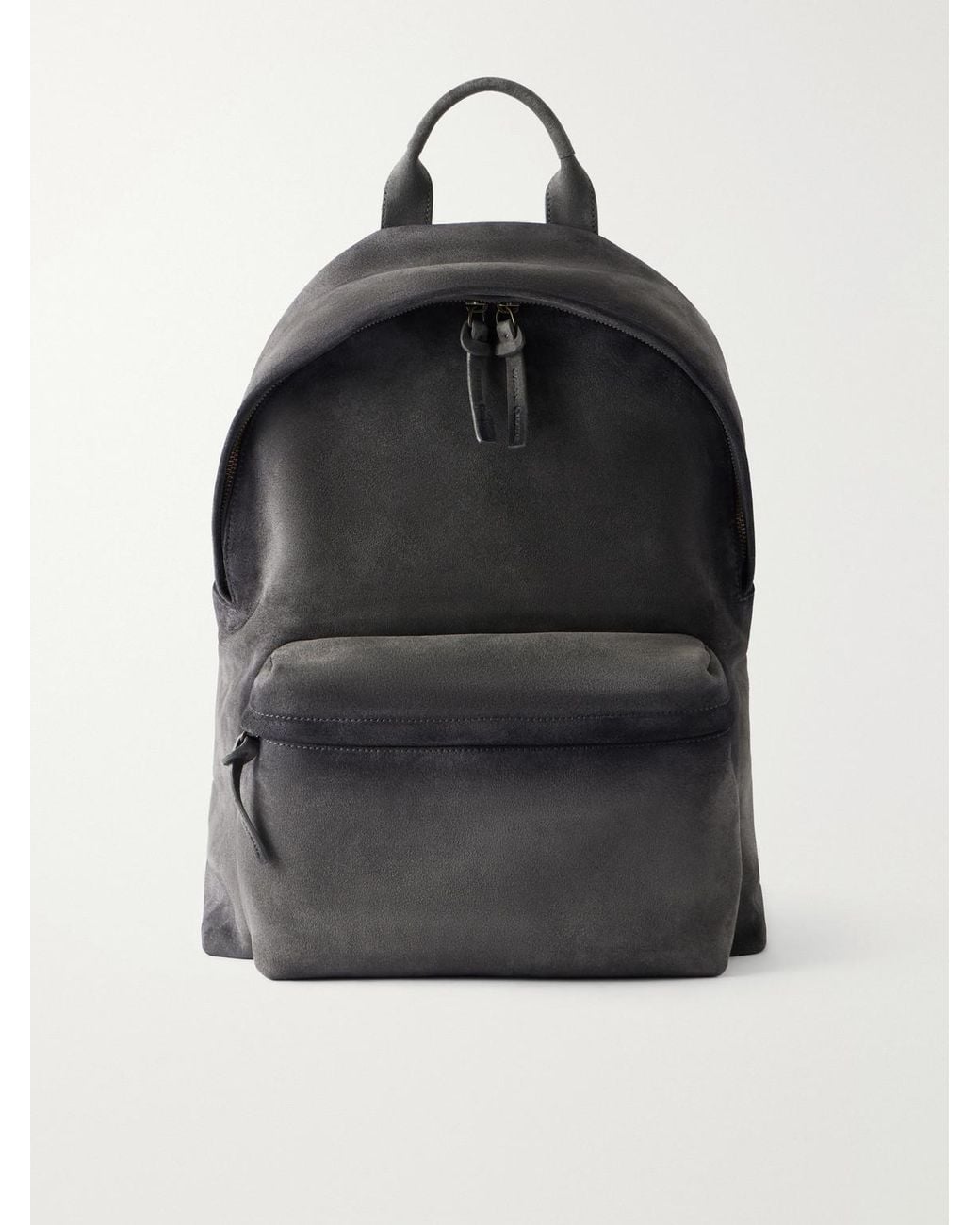 Officine Creative Black Oc Pack/001 Suede Backpack for men