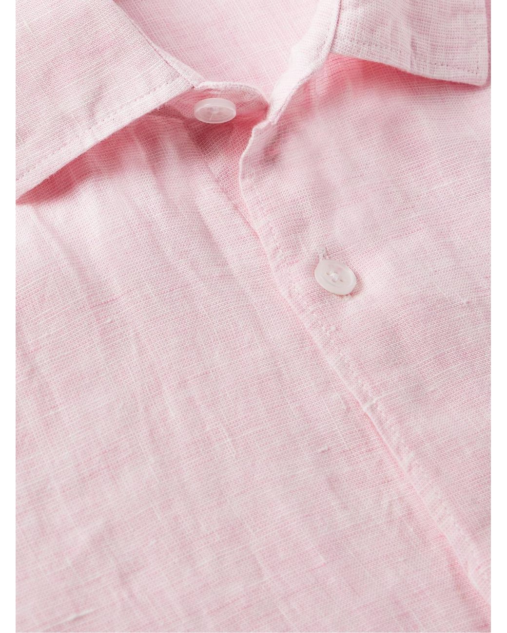 Orlebar Brown Pink Giles Linen Shirt for men