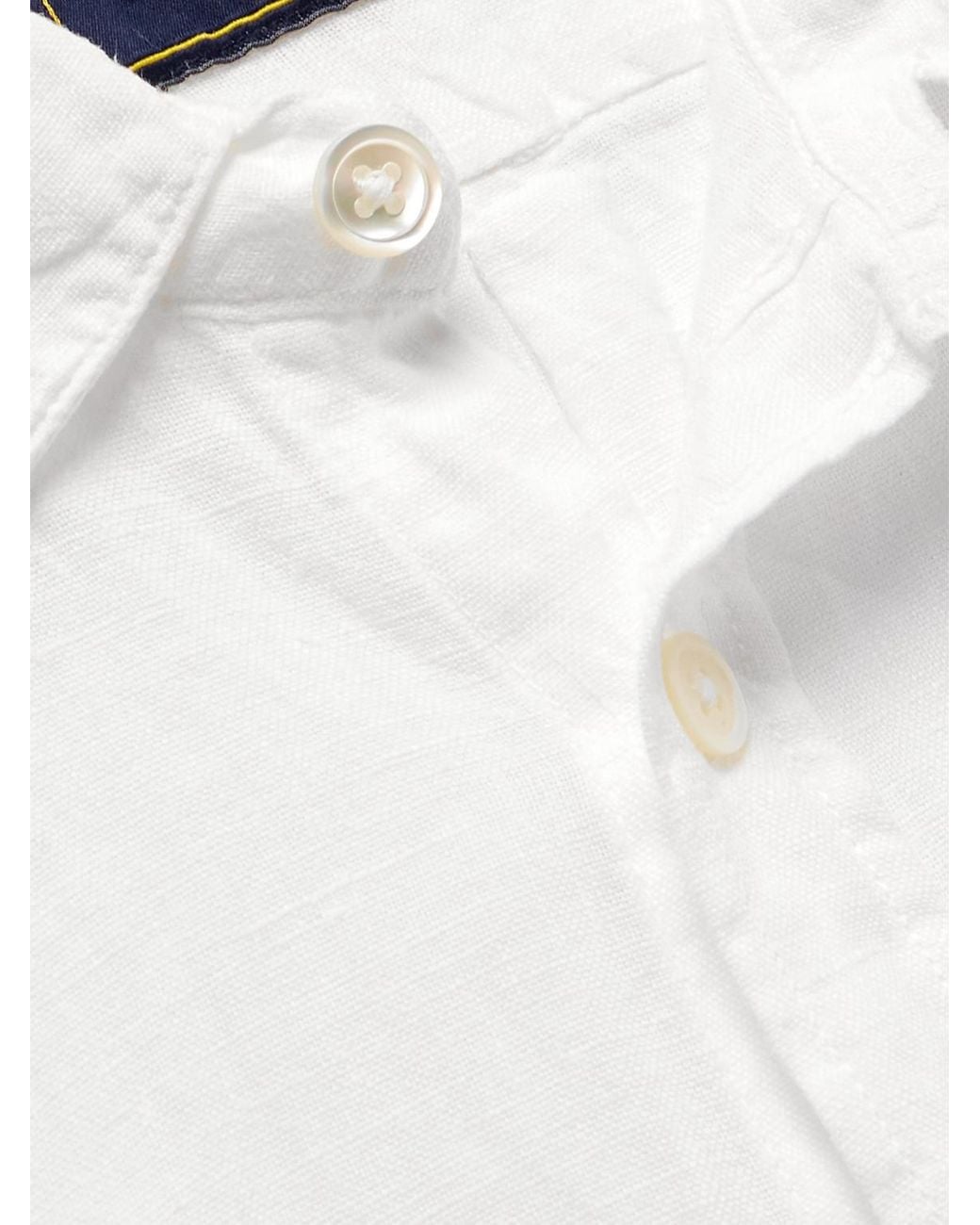 Portuguese Flannel White Linen Shirt for men