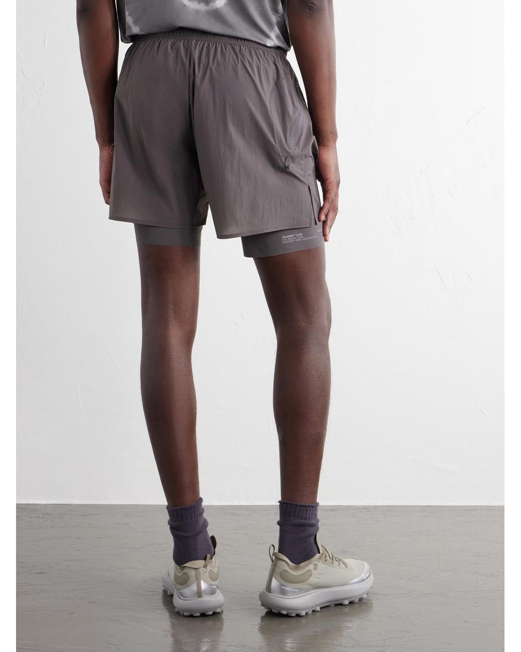 Satisfy Gray Rippy&Trade; Layered 5&Quot; Cordura&Reg; And Justice&Trade; Running Shorts for men