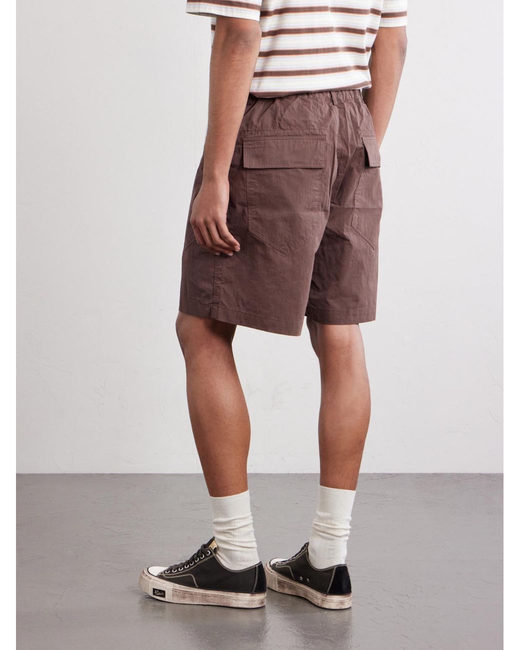 FRIZMWORKS Red Fatigue Straight-Leg Cotton-Blend Shorts for men