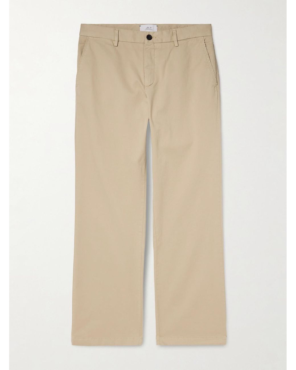 Mr P. Natural Straight-Leg Organic Cotton-Blend Chinos for men