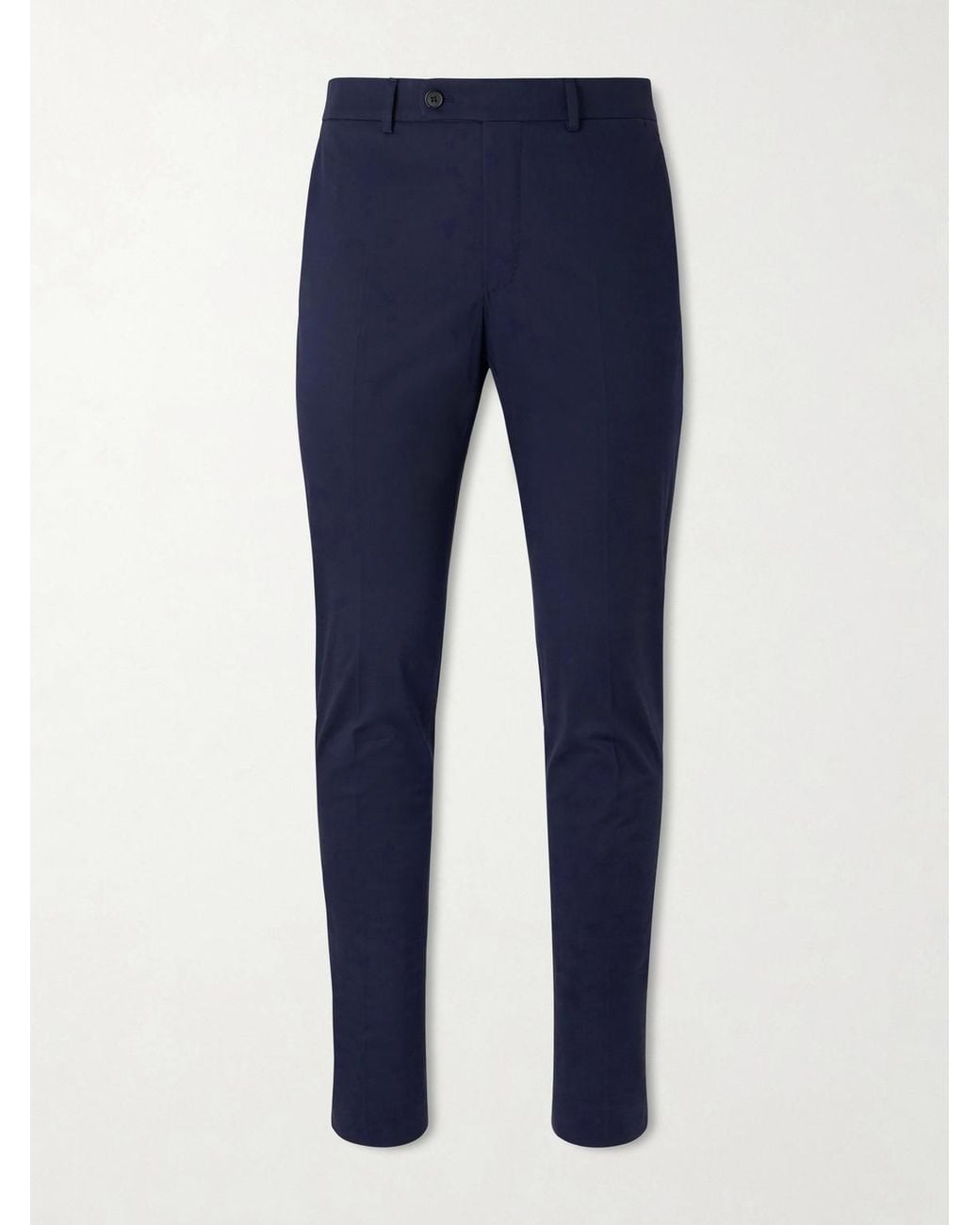 Slowear Blue Tapered Stretch-Cotton Trousers for men