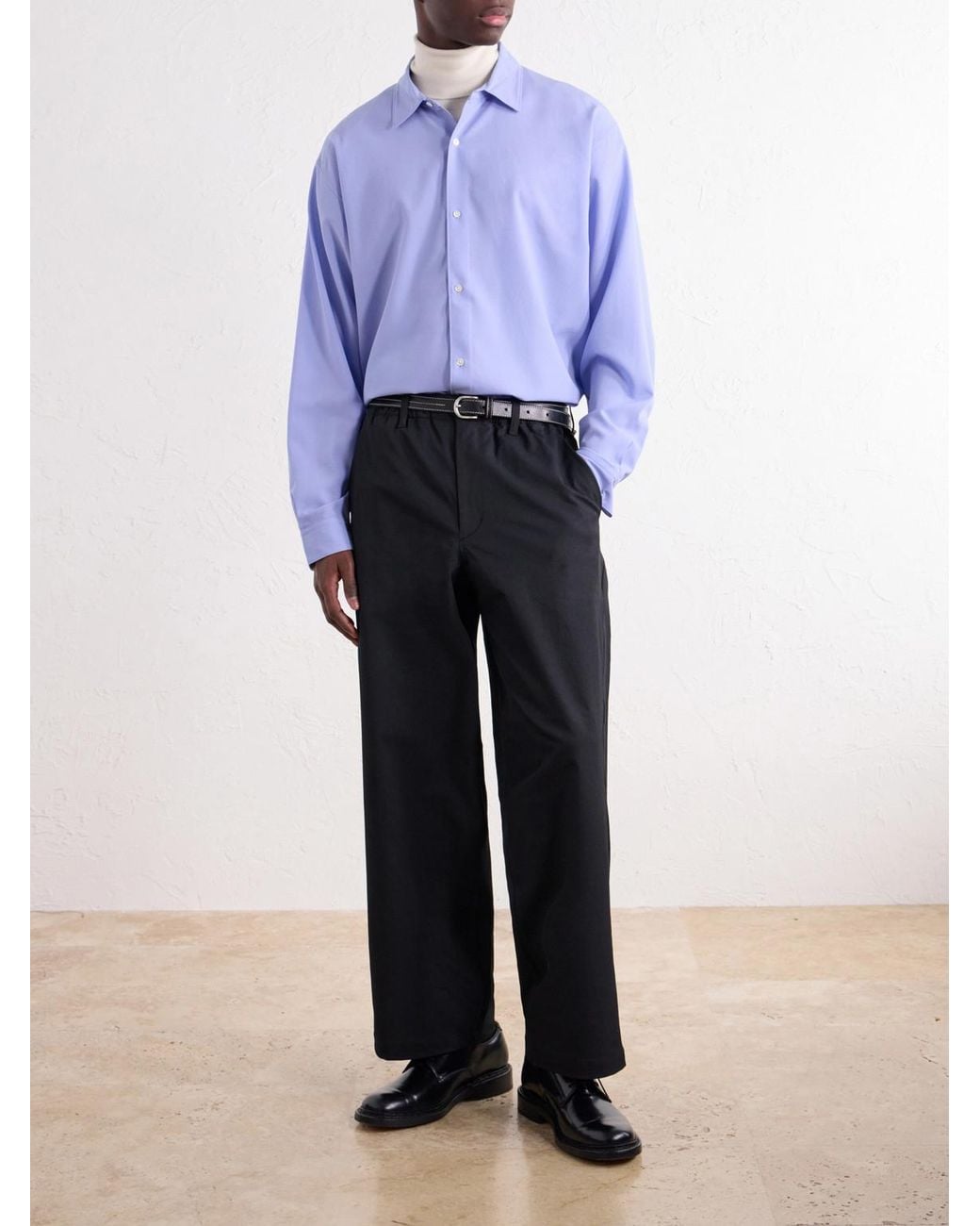 Goldwin Blue Wool-Fresco Shirt for men