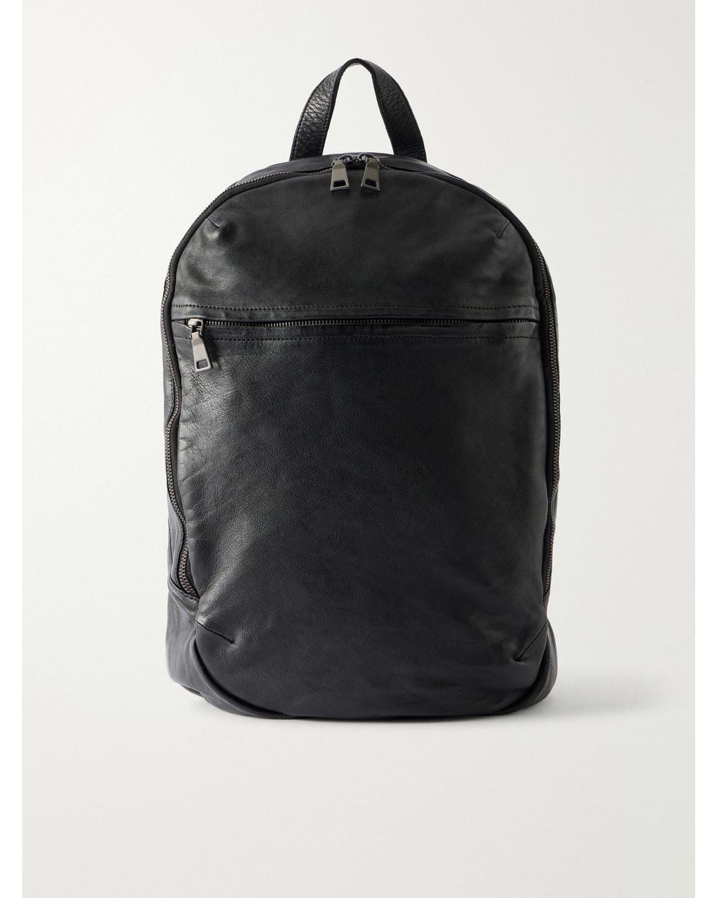 Officine Creative Black Recruit/19 Full-Grain Leather Backpack for men