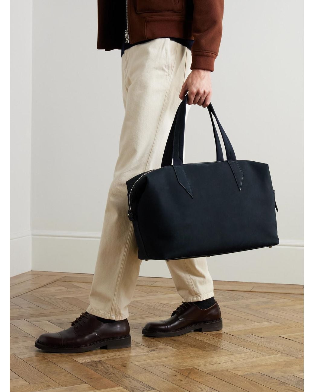Metier Black Nomad All Day Nubuck Weekend Bag for men