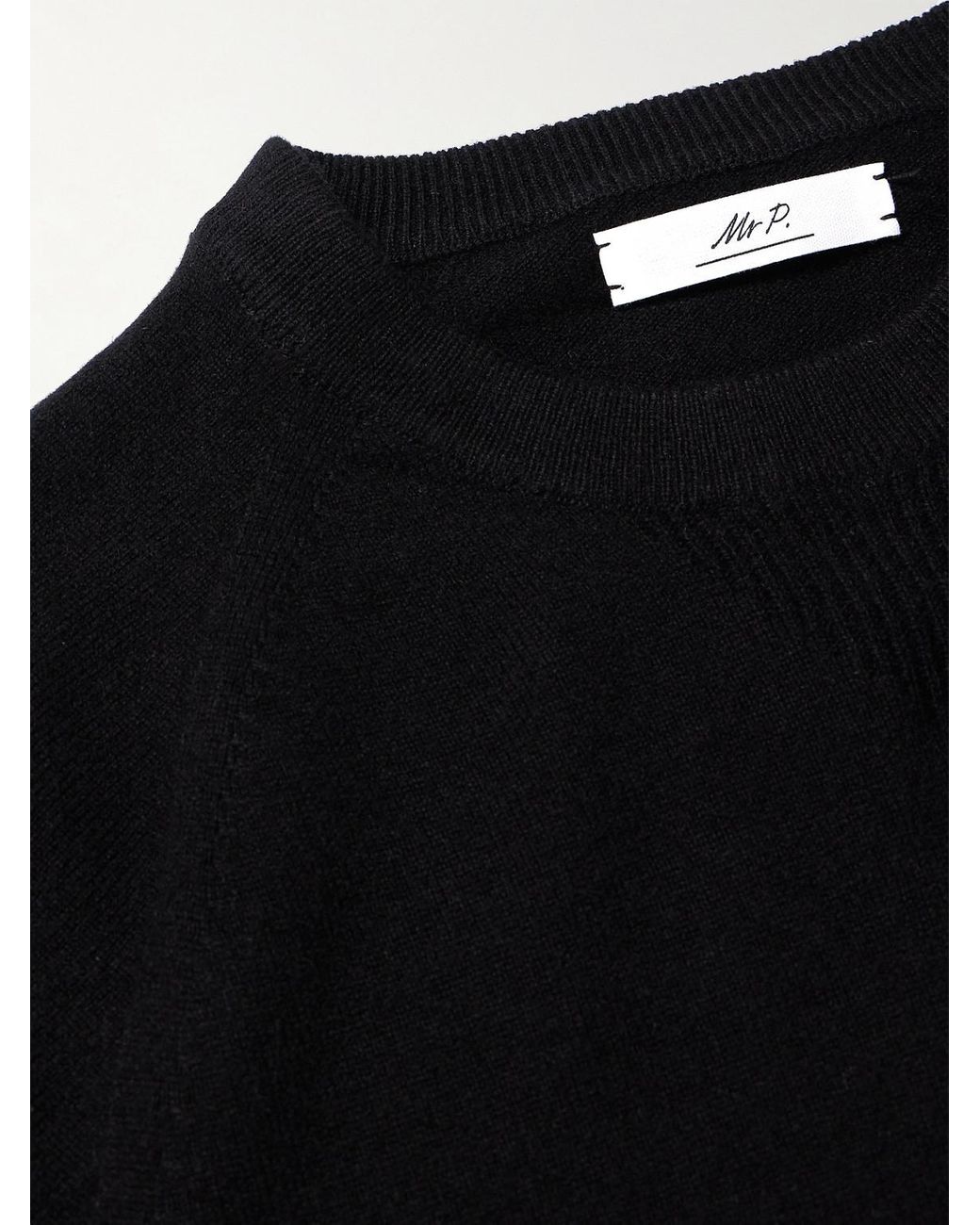 Mr P. Black Wool And Cashmere-Blend Sweater for men
