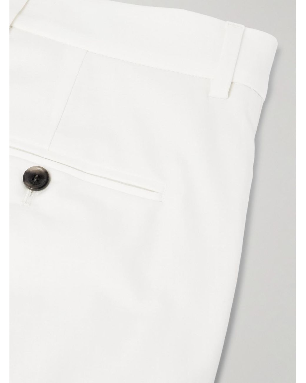 Loro Piana White Jarno Straight-leg Stretch-cotton Bermuda Shorts for men