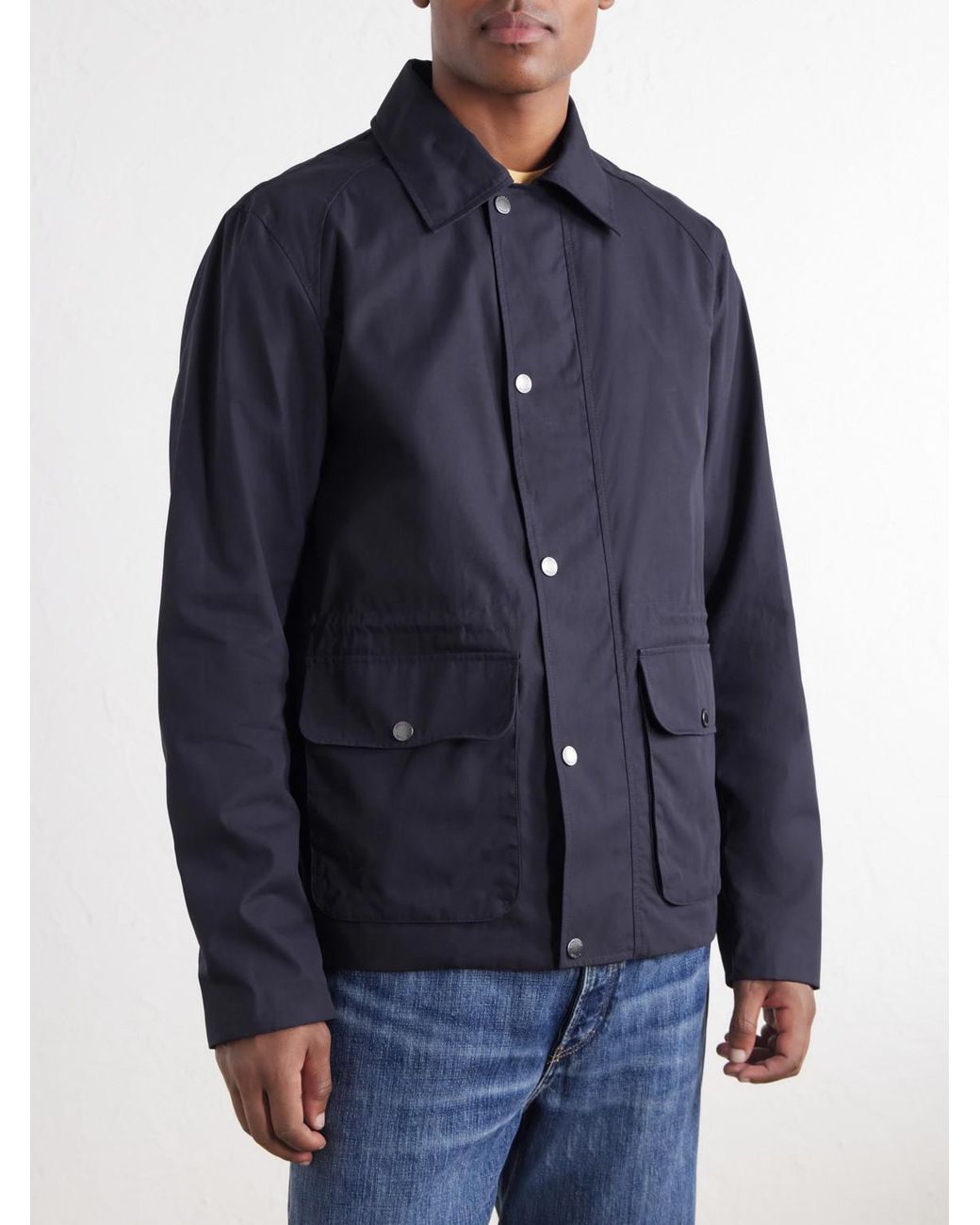 Orlebar Brown Blue Dwight Iii Organic Cotton-Twill Blouson Jacket for men