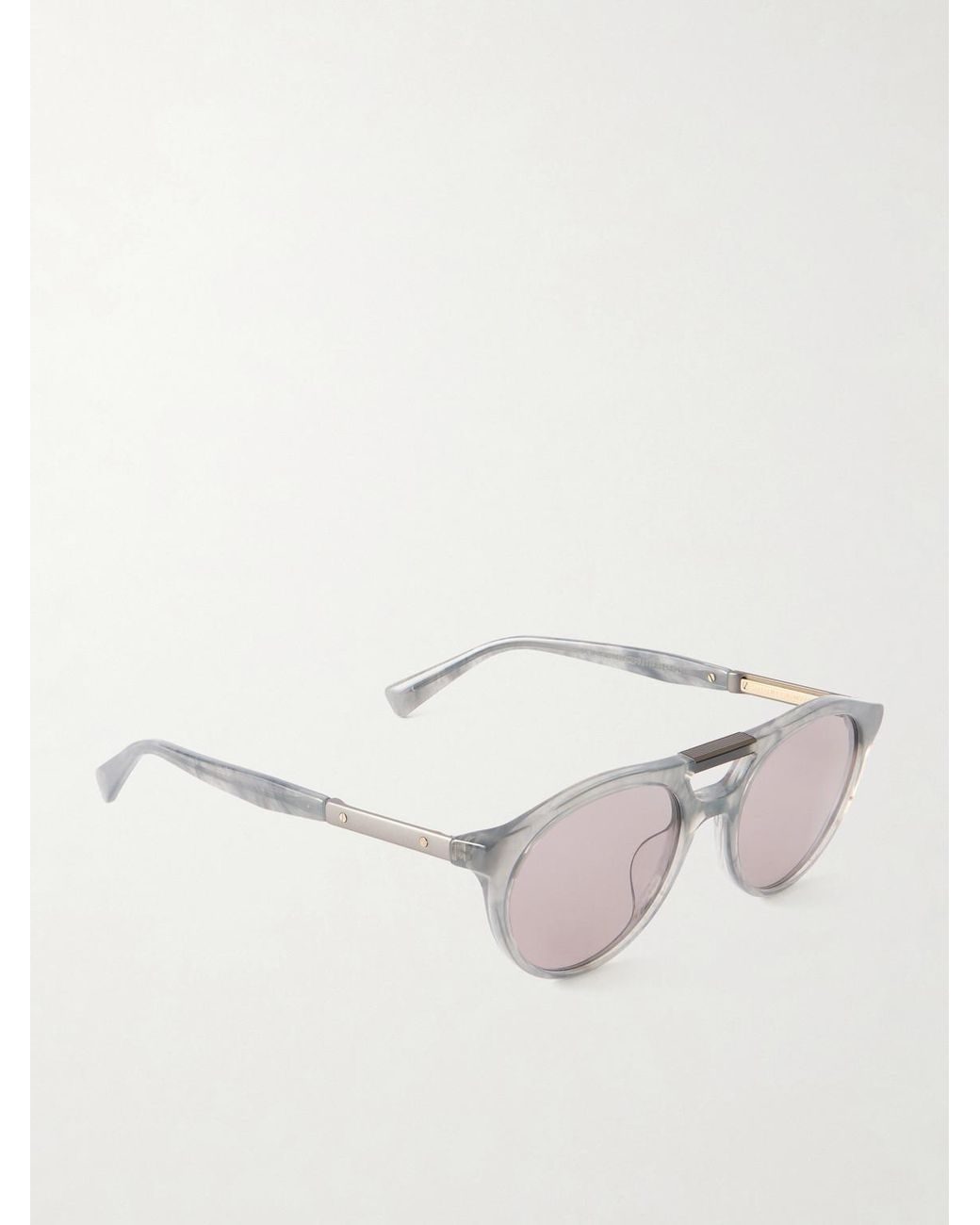 Brunello Cucinelli Natural Round-frame Acetate Sunglasses for men