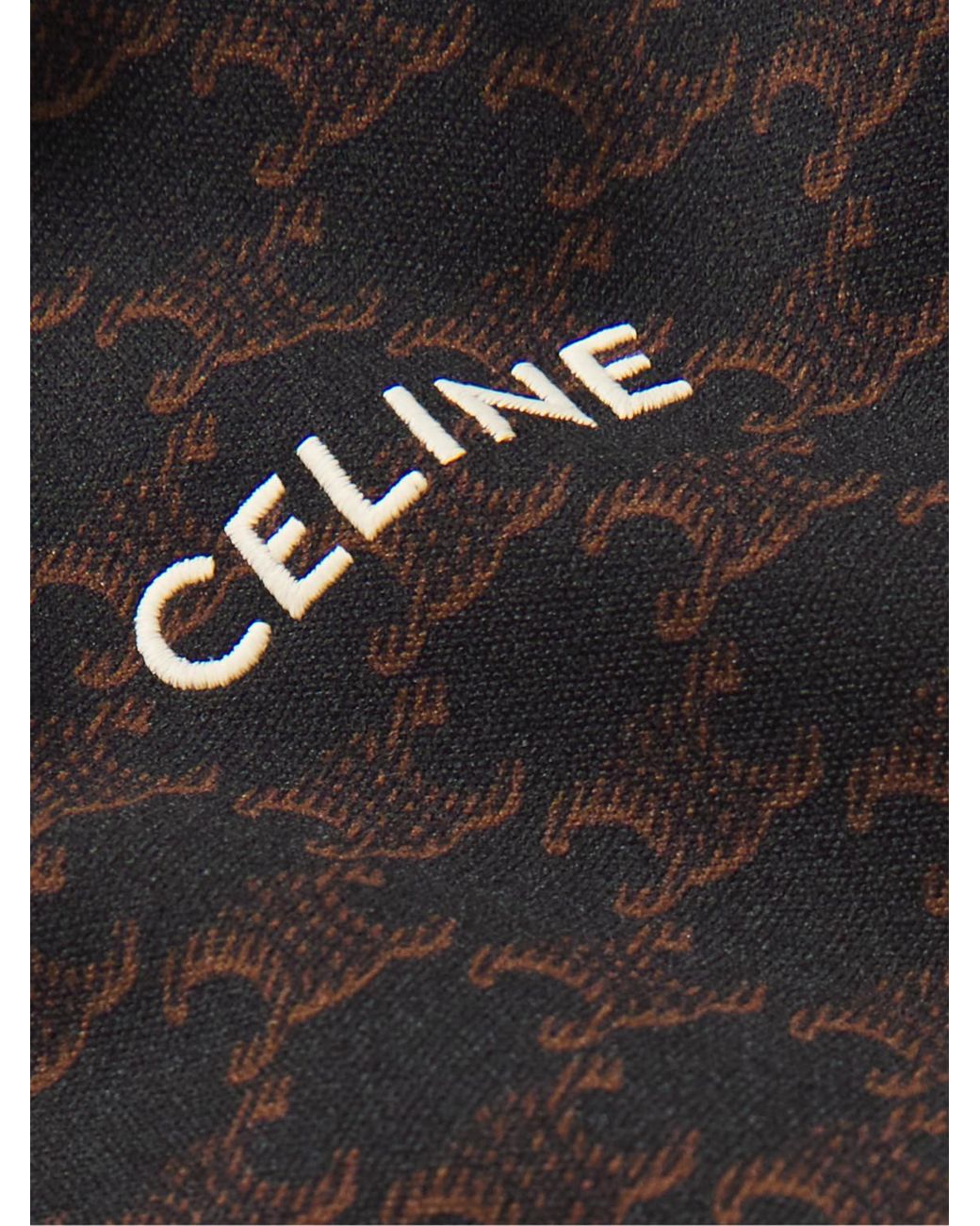 Celine Homme Triomphe logo-print Tech-Jersey Track Jacket - Men - Black Sweats - M