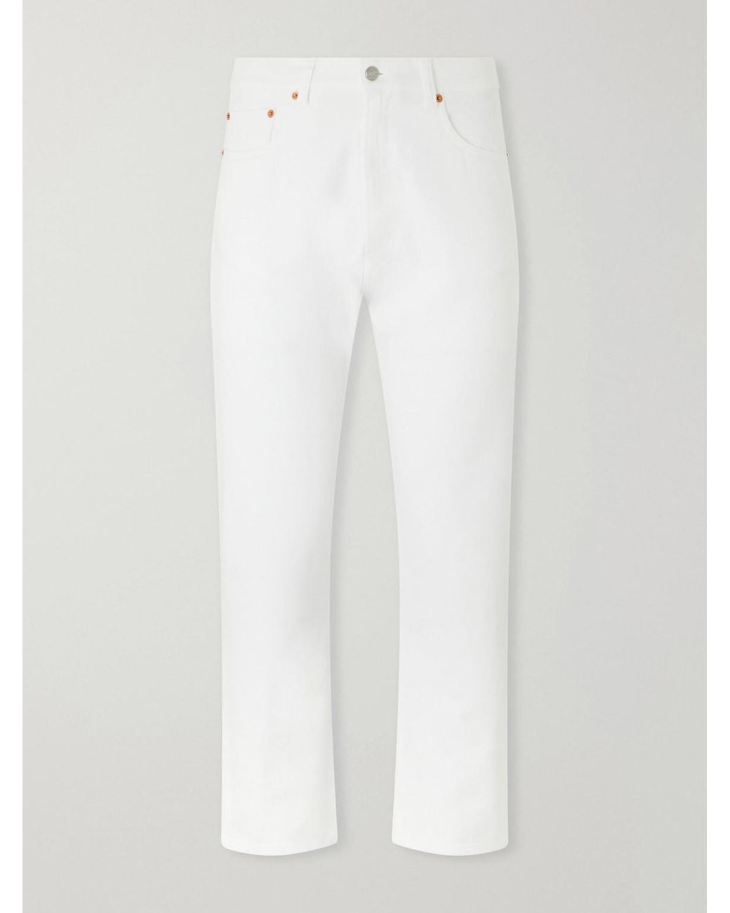 Ghiaia White Straight-Leg Jeans for men
