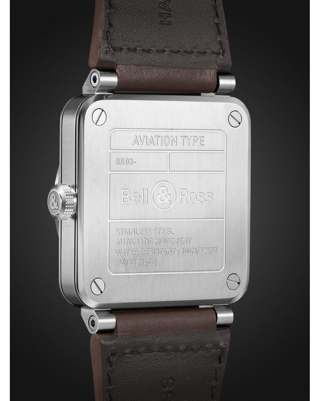 Bell & Ross Black Br 03 Copper Automatic Steel Watch, Ref. Br03A-Gb-St/Sca for men