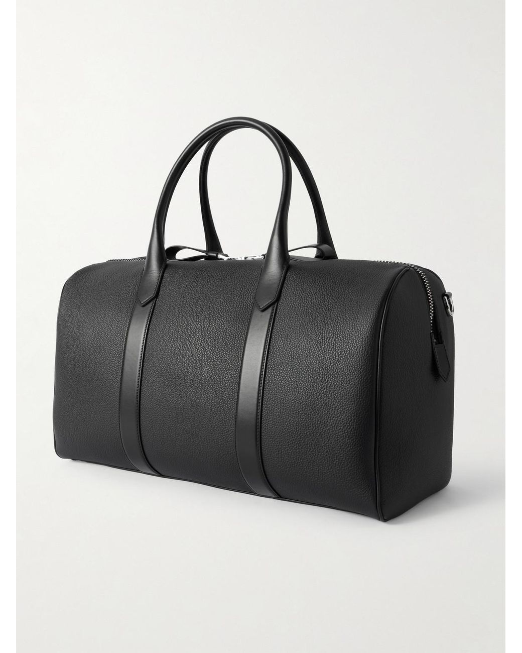 Tom Ford Black Full-grain Leather Duffle Bag for men