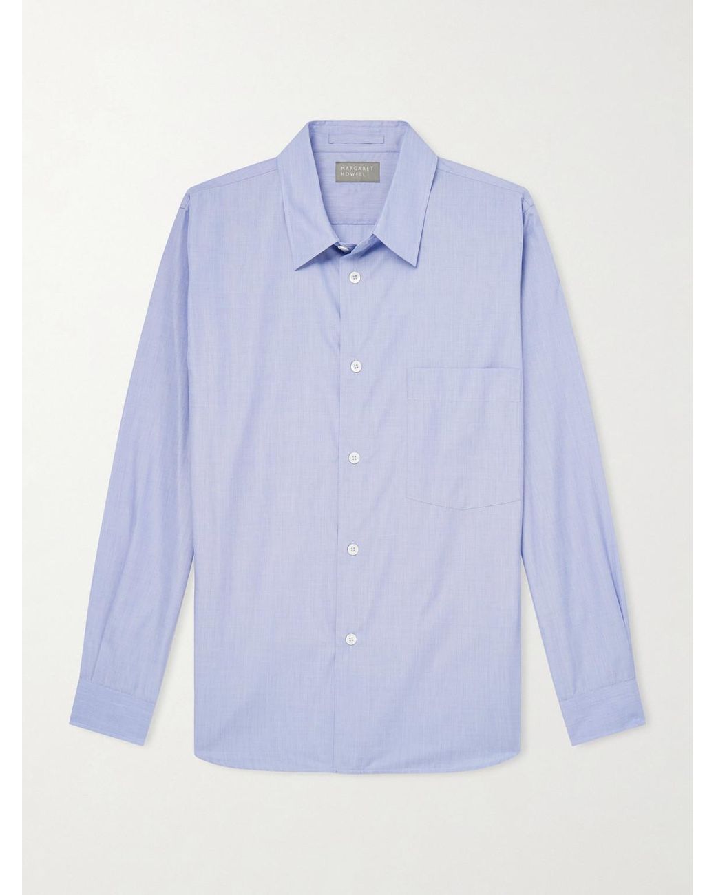 Margaret Howell Blue Cotton-poplin Shirt for men