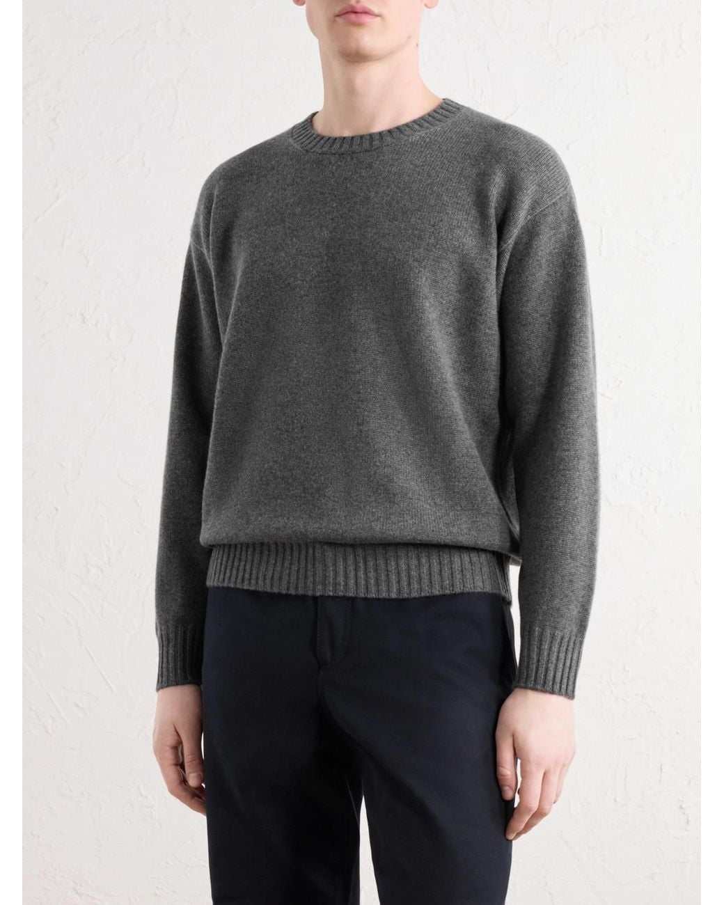 Brunello Cucinelli Gray Cashmere Sweater for men