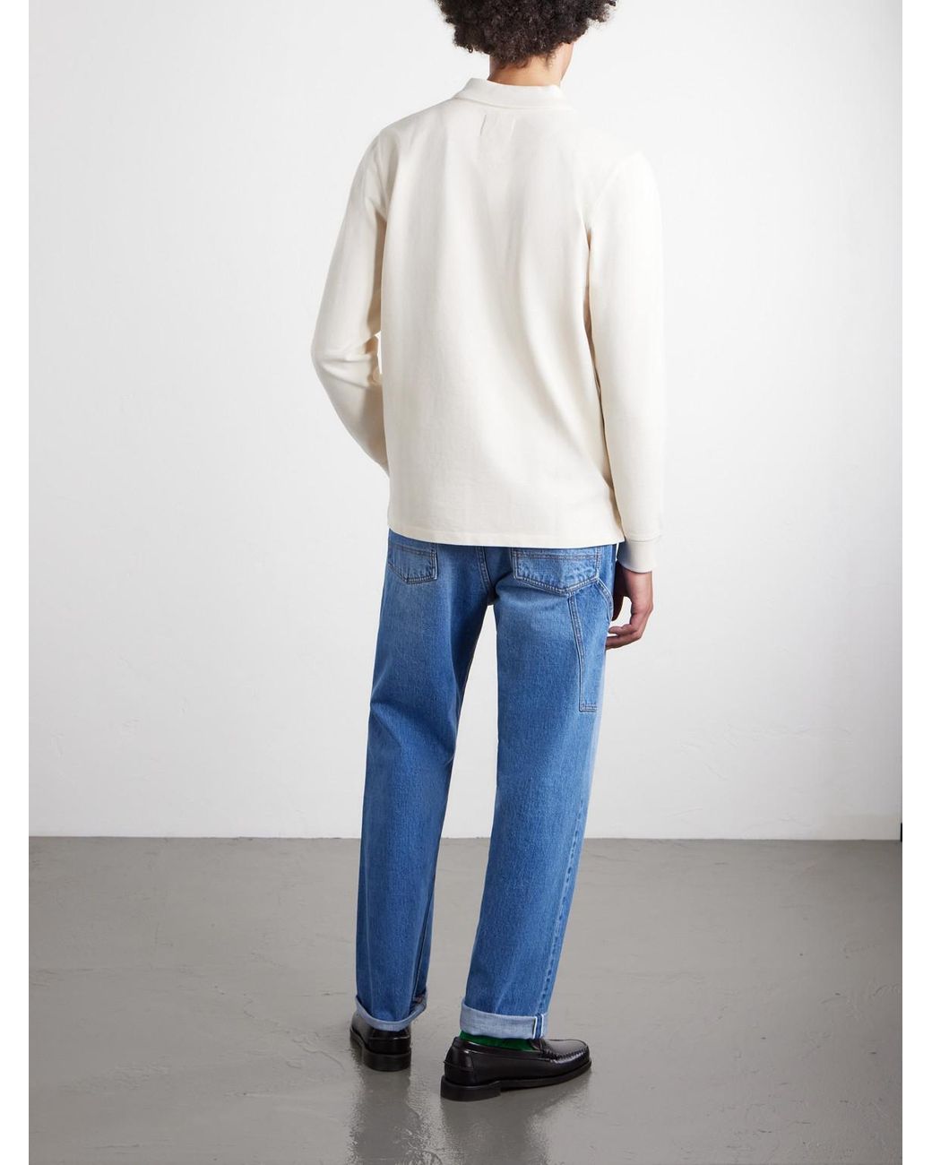 Drake's Natural Cotton-Piqué Polo Shirt for men