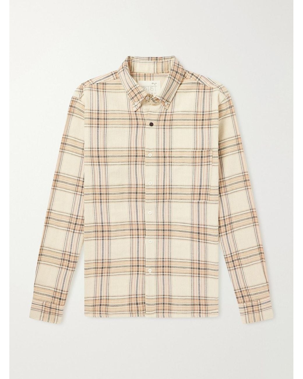 Kardo Natural Ronald Checked Cotton Shirt for men