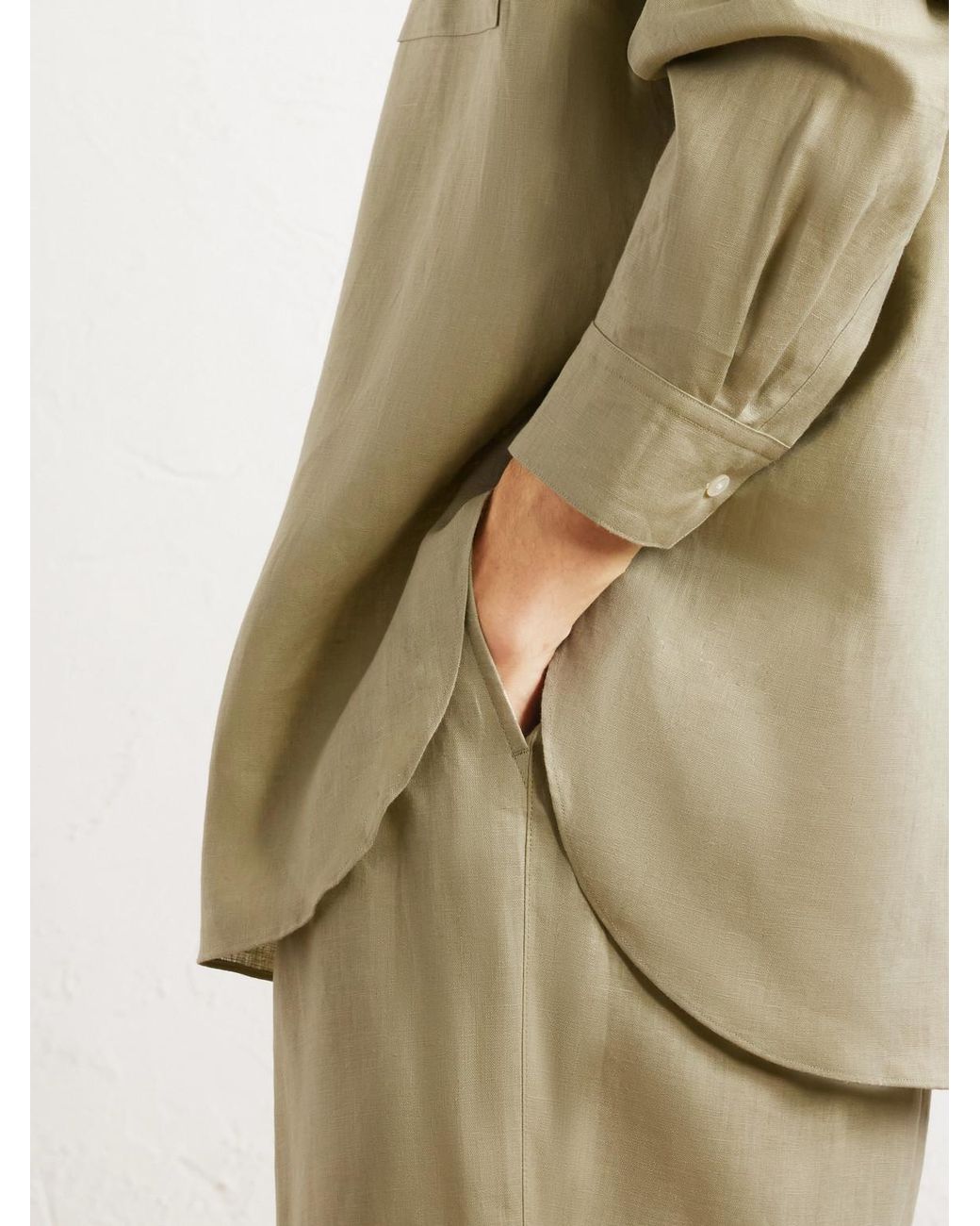 Ssstein Natural Linen Shirt for men