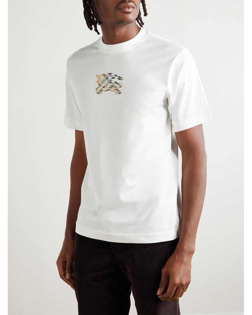 Burberry White T-Shirt "Seth" for men