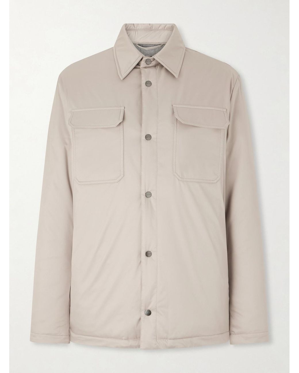 Kiton Natural Padded Shell Overshirt for men