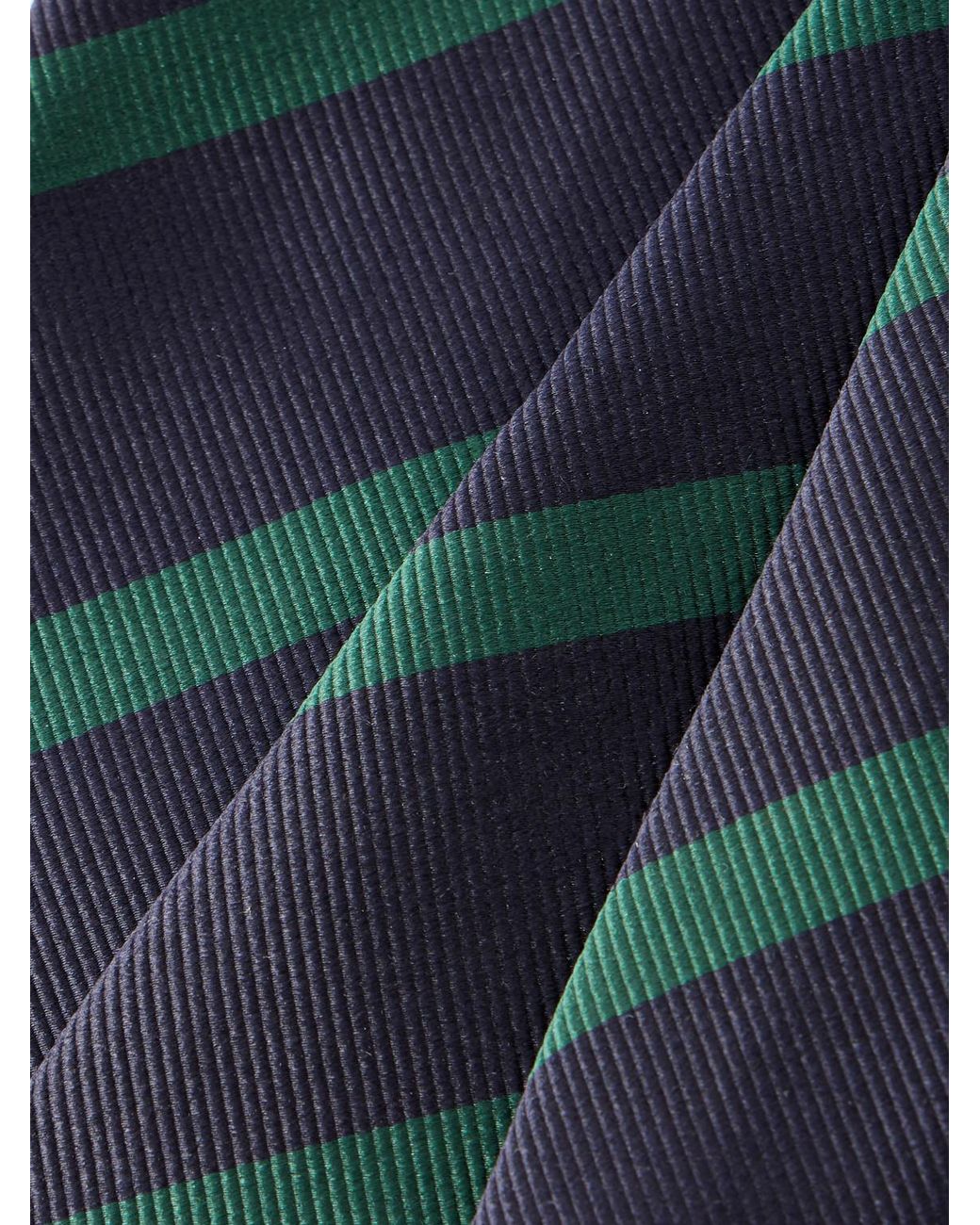 Drake's Blue 7Cm Striped Silk Tie for men