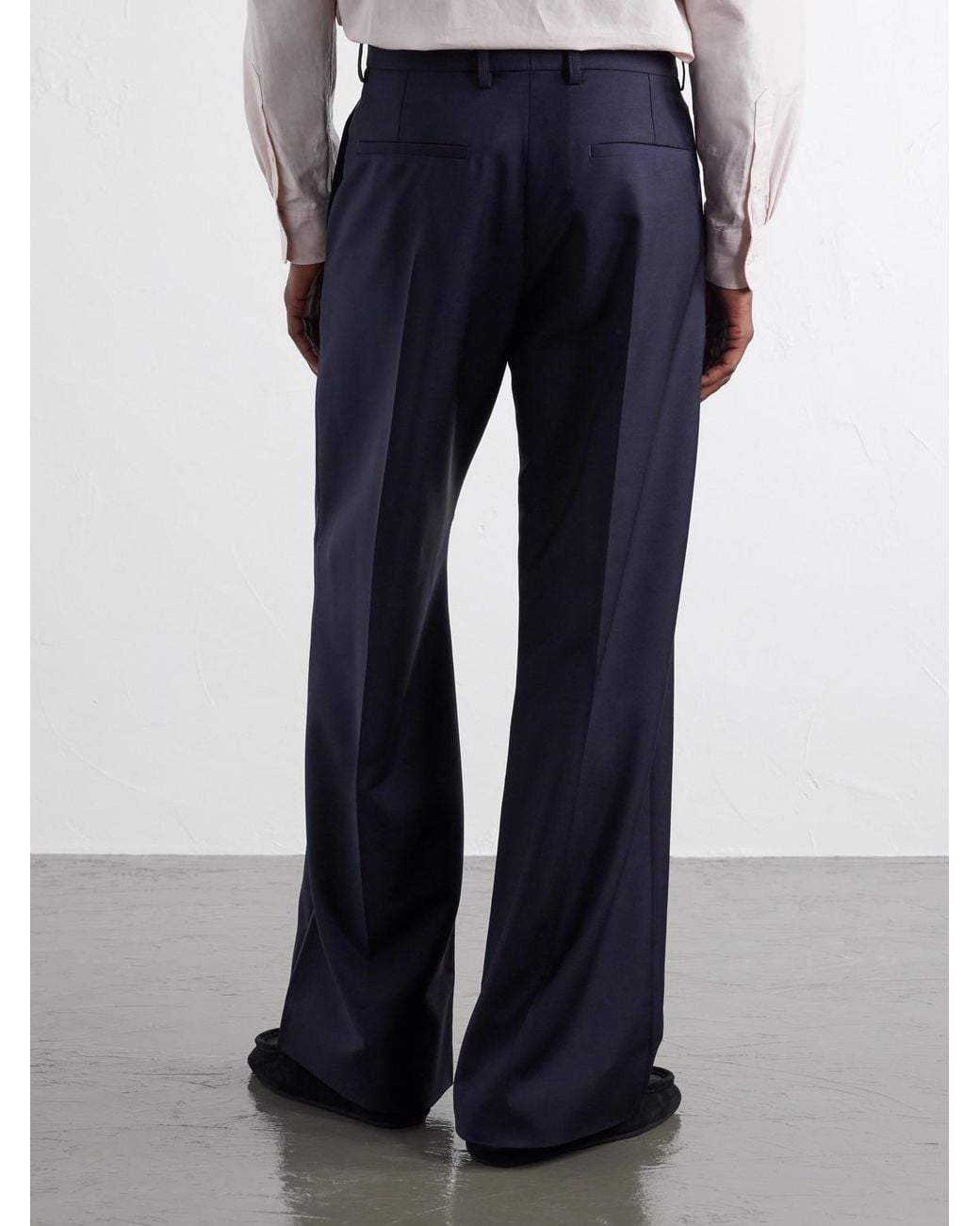 Jil Sander Blue Straight-Leg Wool And Mohair-Blend Trousers for men