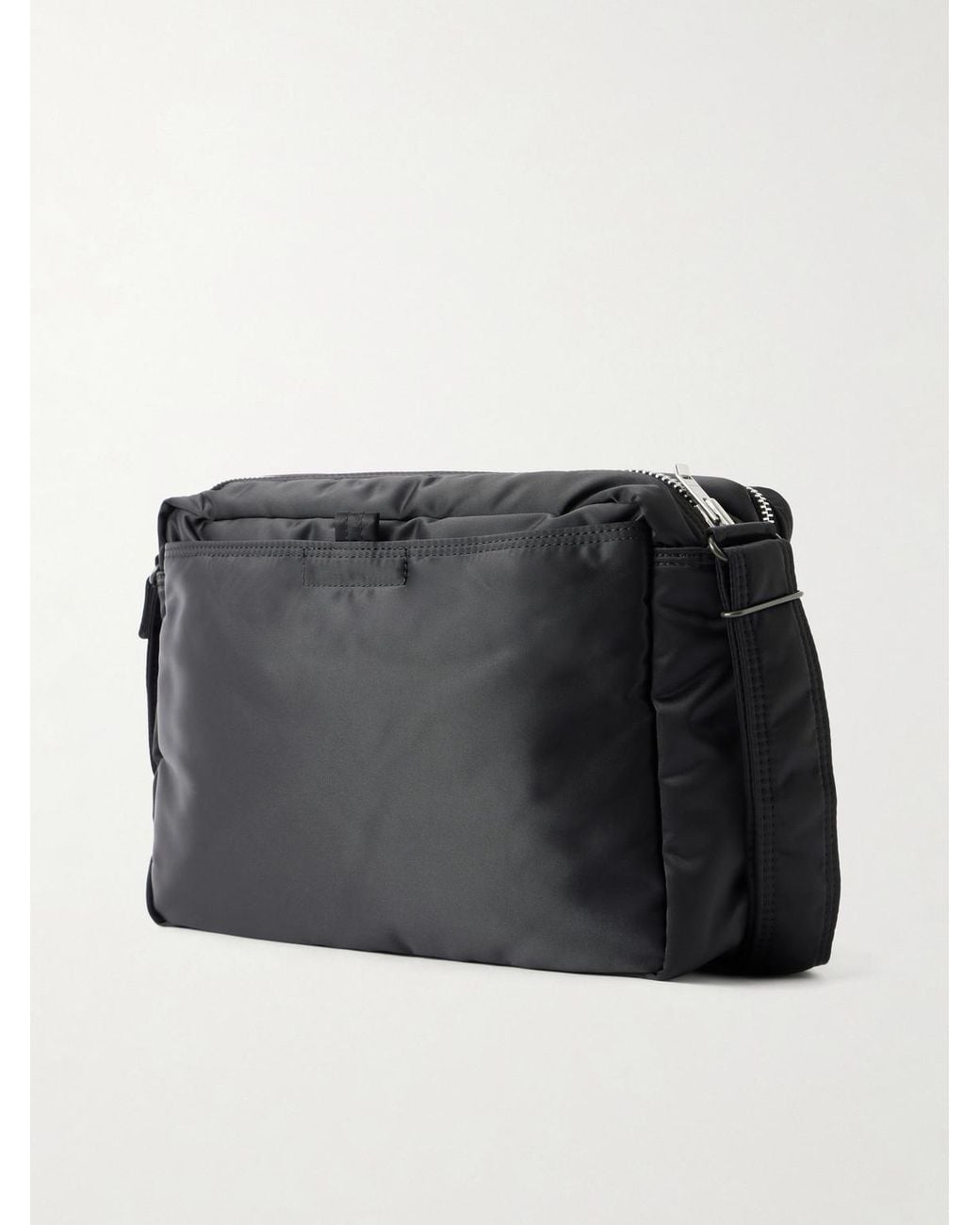 Porter-Yoshida and Co Black Tanker Sling Twill Messenger Bag for men