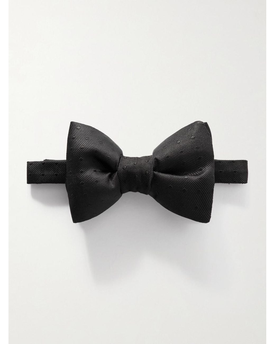 Tom Ford Black Pre-Tied Polka-Dot Silk-Twill Bow-Tie for men