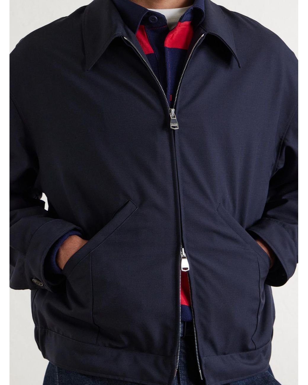 Valstar Blue Stan Wool Bomber Jacket for men