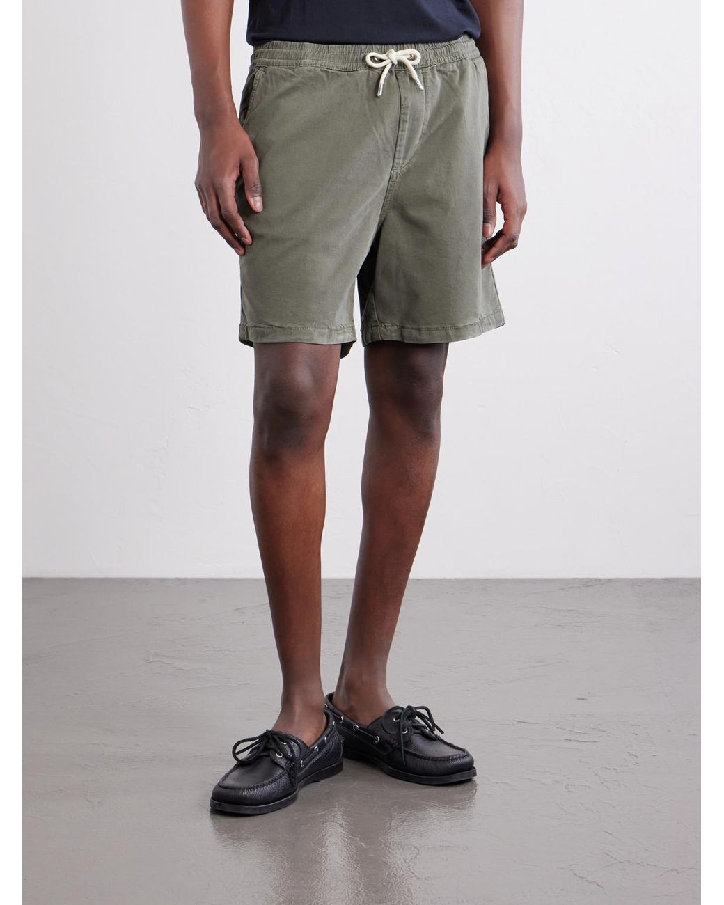 NN07 Gray Gregor Straight-Leg Tencel Lyocell And Lenzing Ecovero-Blend Twill Drawstring Shorts for men