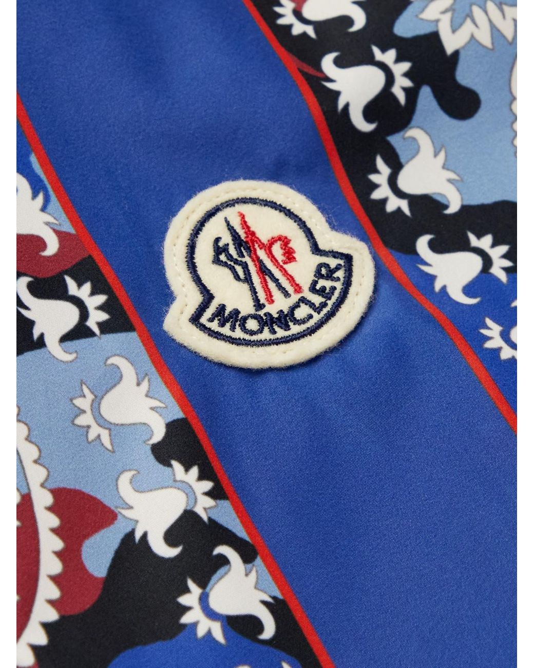 Moncler Blue Hotay Printed Ripstop Hooded Jacket for men