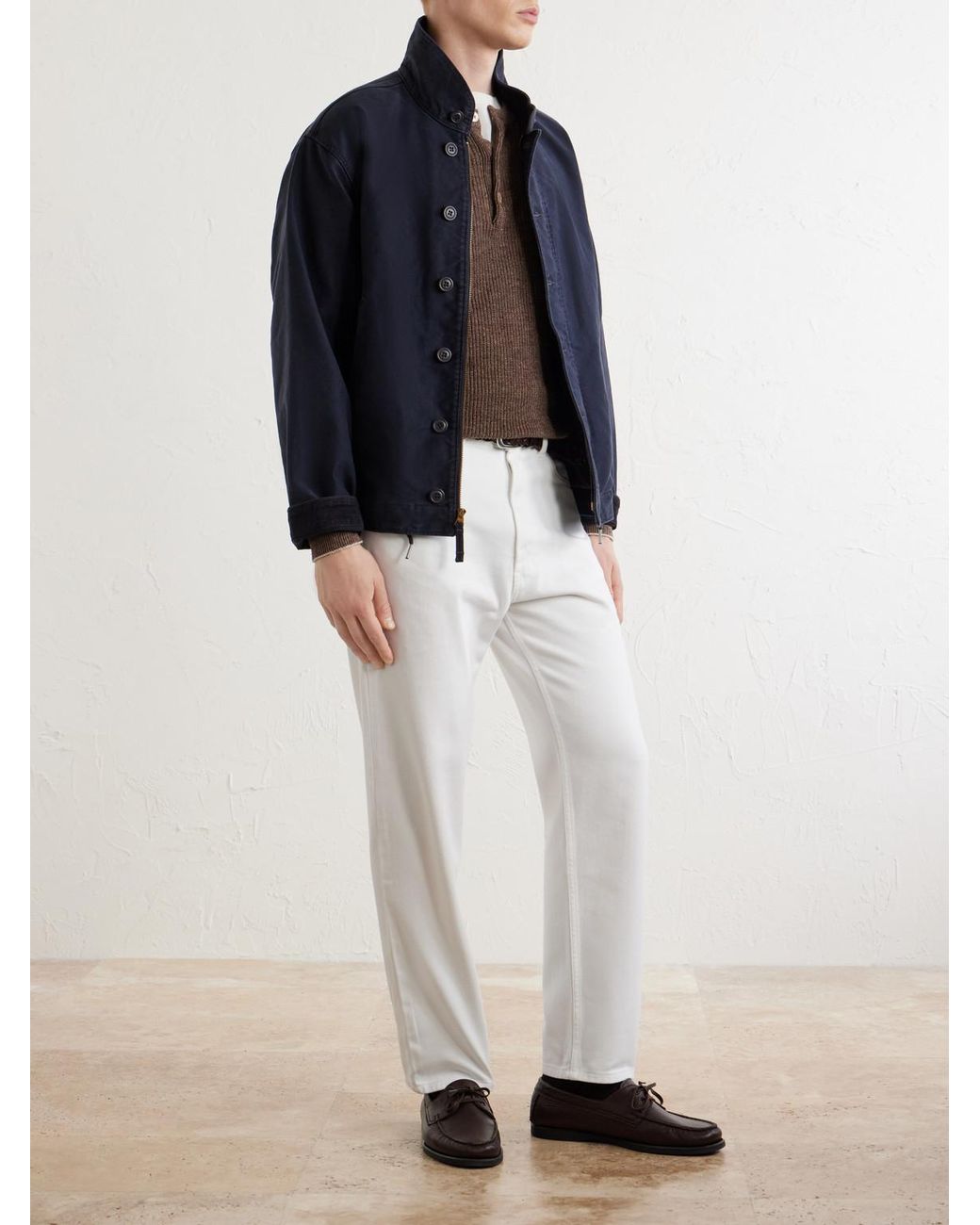 Ghiaia White Straight-Leg Jeans for men