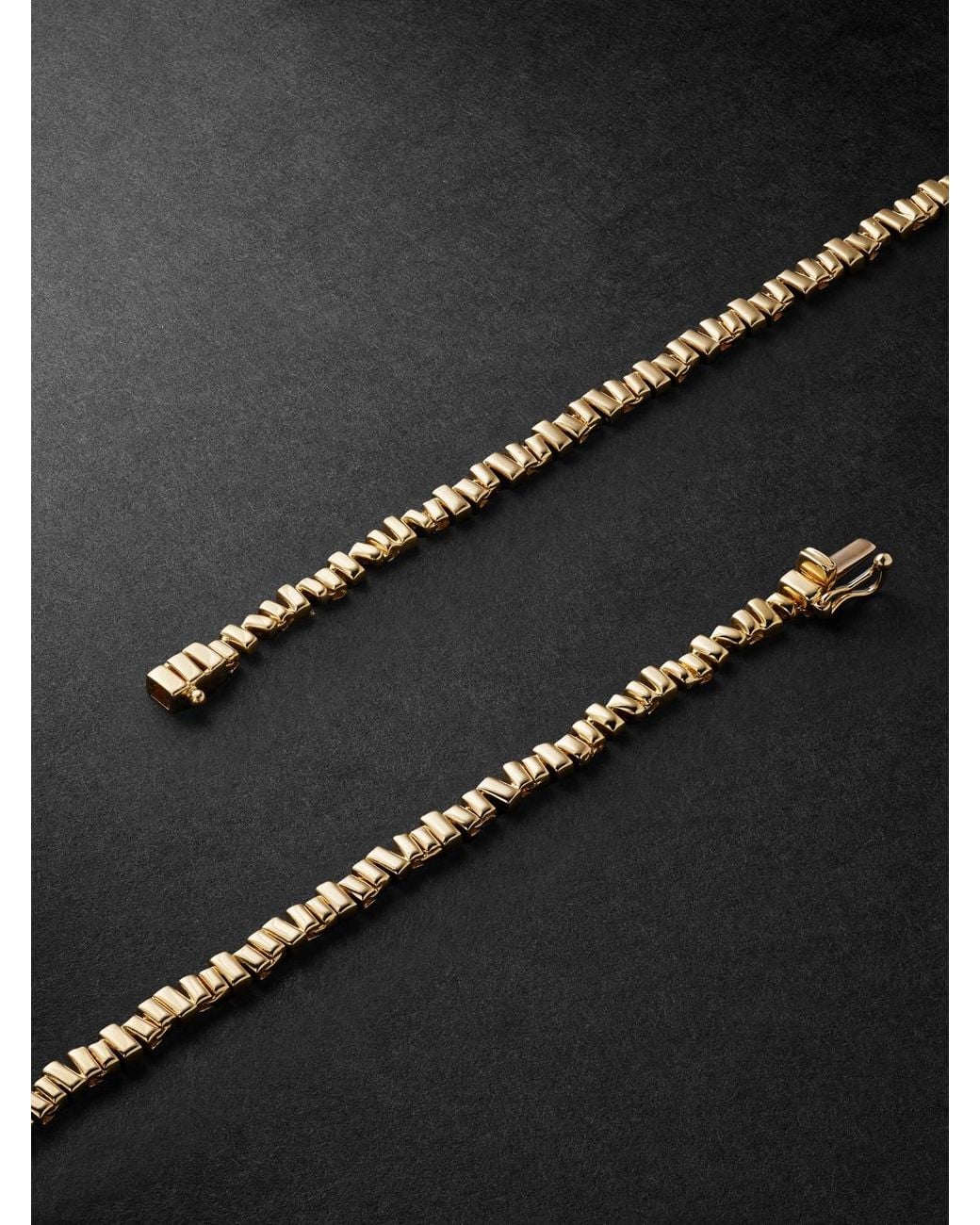 Suzanne Kalan Black 18-Karat Diamond Tennis Necklace for men