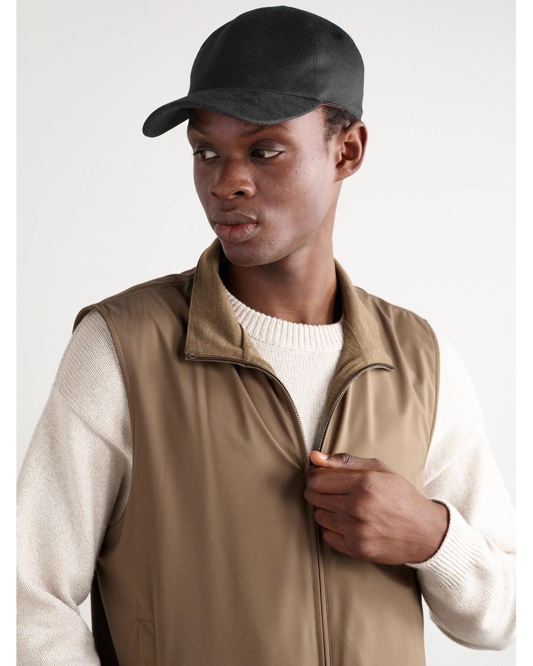 Loro Piana Black Ivy Cashmere Baseball Cap