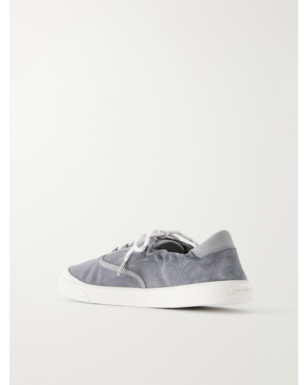 Moncler White Vera Suede Sneakers for men