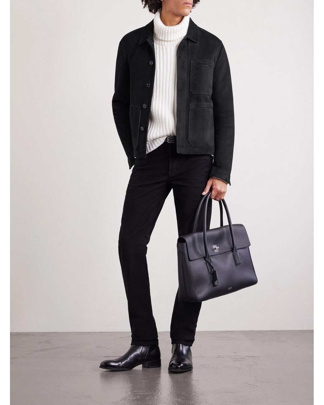 Tom Ford Blue Suede Field Jacket for men