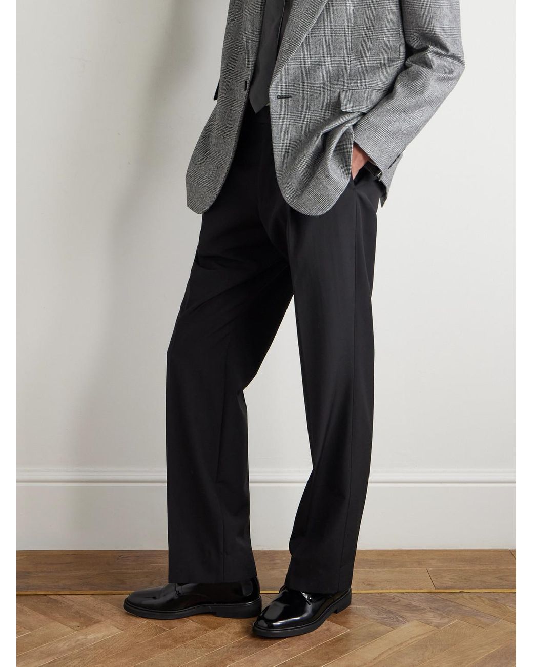 Thom Browne Black Uniform Polished-Leather Derby Shoes for men
