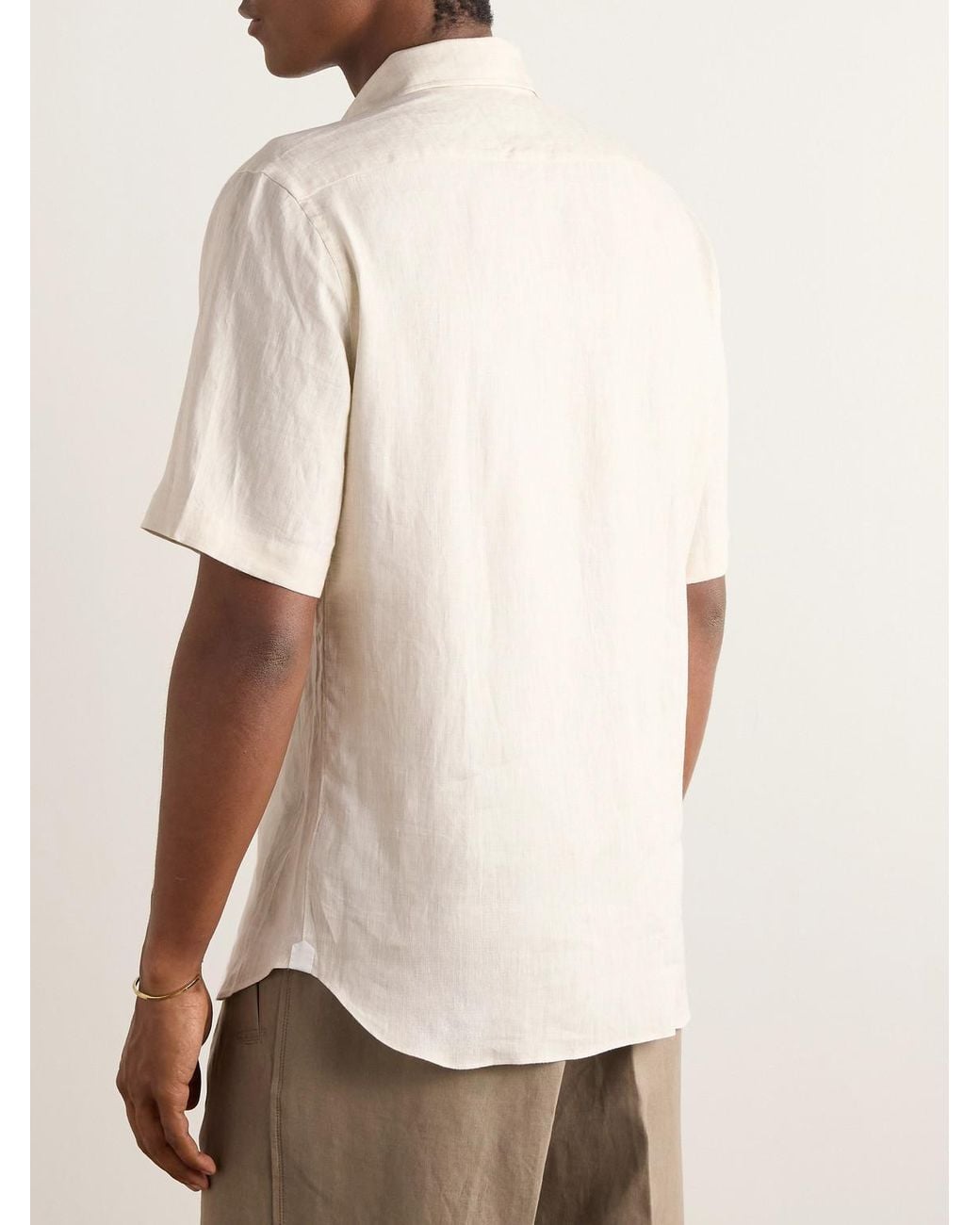 Zegna Natural Oasi Linen Shirt for men