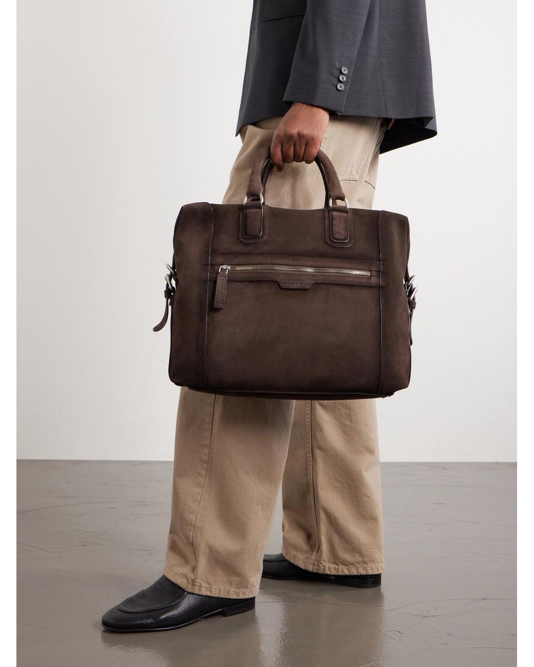 Officine Creative Brown Jules 007 Leather Briefcase for men